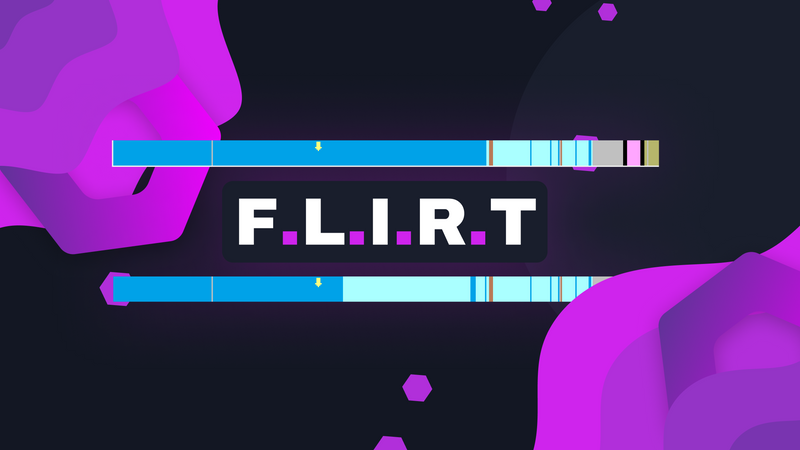 F.L.I.R.T Text on Background
